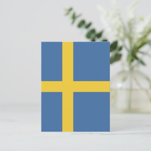スウェーデン国旗 ポストカード (スタンド正面)