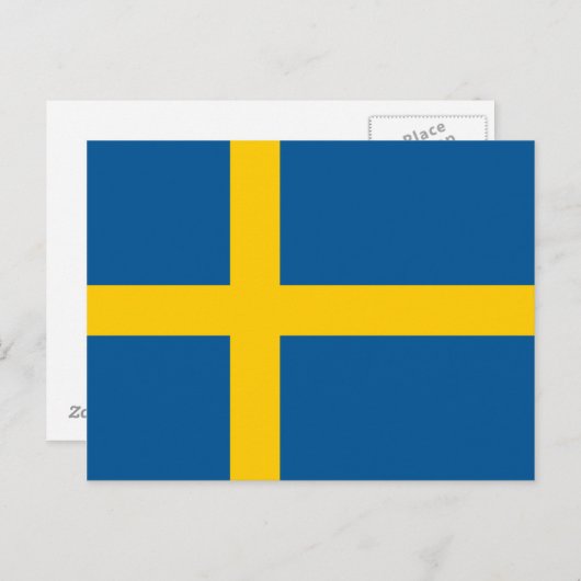 スウェーデン国旗 ポストカード (正面/裏面)