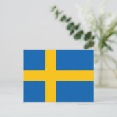 スウェーデン国旗 ポストカード (スタンド正面)