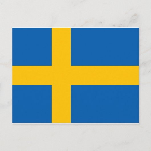 スウェーデン国旗 ポストカード (正面)