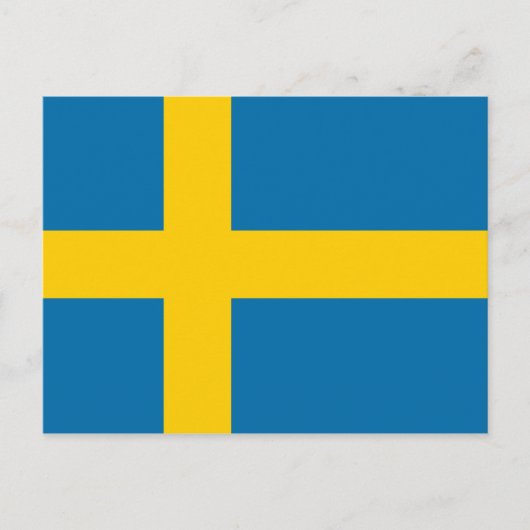 スウェーデン国旗 ポストカード (正面)