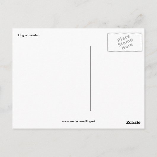 スウェーデン国旗 ポストカード (裏面)