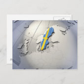 スウェーデン国旗 ポストカード (正面/裏面)