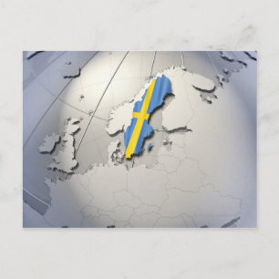 スウェーデン国旗 ポストカード