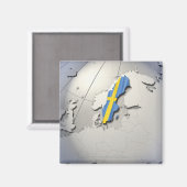 スウェーデン国旗 マグネット (正面/裏面)