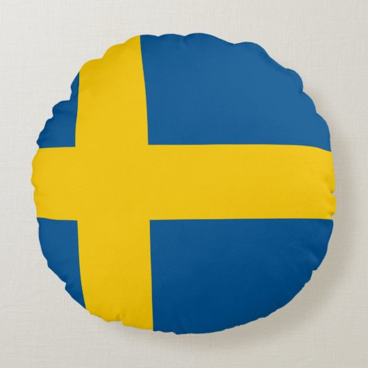 スウェーデン国旗 ラウンドクッション (正面)