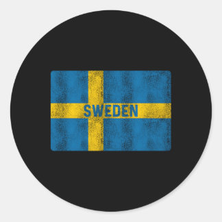 スウェーデン国旗 ラウンドシール