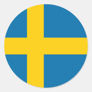 スウェーデン国旗 ラウンドシール