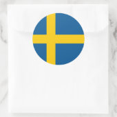 スウェーデン国旗 ラウンドシール (バッグ)