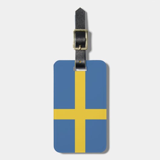 スウェーデン国旗 ラゲッジタグ (正面縦)