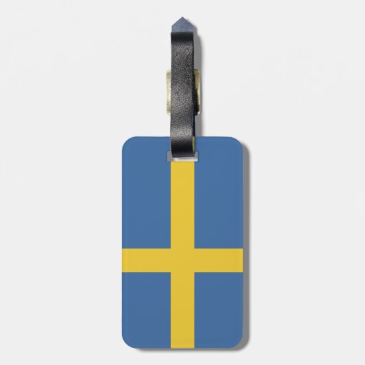スウェーデン国旗 ラゲッジタグ (裏面縦)