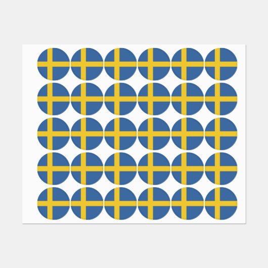 スウェーデン国旗 ラベル (シート)