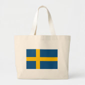 スウェーデン国旗 ラージトートバッグ (正面)