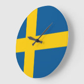 スウェーデン国旗 ラージ壁時計 (傾斜)