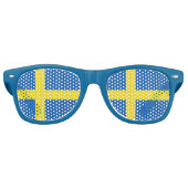 スウェーデン国旗 レトロサングラス (正面)