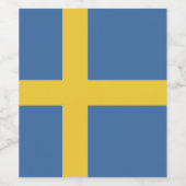 スウェーデン国旗 ワインラベル (シングルラベル)