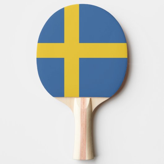 スウェーデン国旗 卓球ラケット (正面)