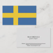 スウェーデン国旗 名刺 (正面/裏面)