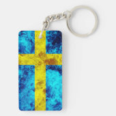 スウェーデン国旗 – 海波 キーホルダー (裏面)