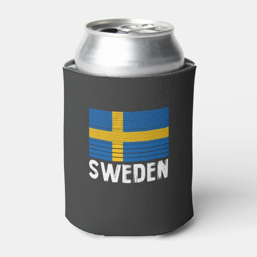 スウェーデン国旗 缶クーラー (缶正面)