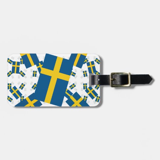 スウェーデン国旗(複数層) ラゲッジタグ (正面横)
