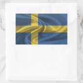 スウェーデン国旗 長方形シール (バッグ)