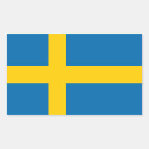 スウェーデン国旗 長方形シール