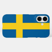 スウェーデン国旗 Case-Mate iPhoneケース (裏面 (横))