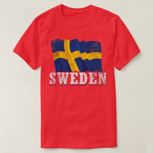 スウェーデン国旗 Tシャツ (デザイン正面)