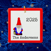 スウェーデン小妖精や小人タイプライターフォント セラミックオーナメント