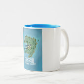 スウェーデン旅行のポスター。 ツートーンマグカップ (正面右)