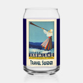 スウェーデン旅行 ガラス缶 (正面)