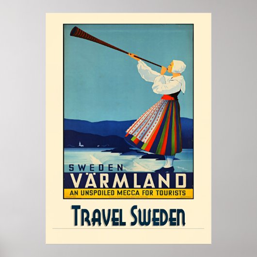 スウェーデン旅行 ポスター (正面)