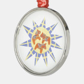 スウェーデン日が差すことオーナメント メタルオーナメント (左)