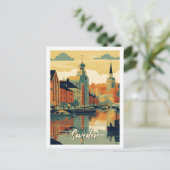 スウェーデン有名ヴィンテージ旅行の場所 ポストカード (スタンド正面)