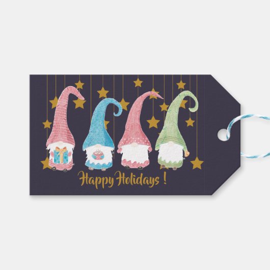 スウェーデン格言パーソナライズされたホリデーギフトラベル ギフトタグ (正面(横))