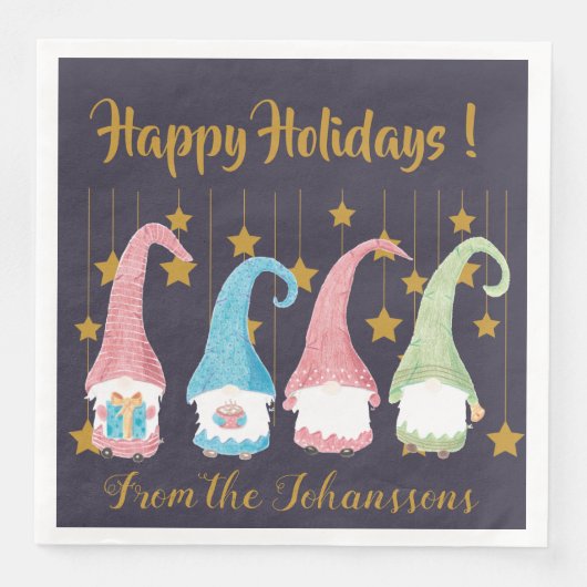 スウェーデン格言ホリデーパーティー紙ナプキンス (正面)