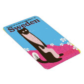 スウェーデン漫画ヴィンテージ旅行ポスター マグネット (右側)