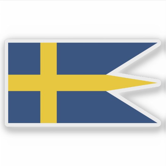 スウェーデン王国国旗（スウェーデン帝国） シール (正面)