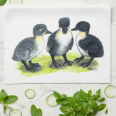 スウェーデン産の青いアヒル キッチンタオル (折り畳み)