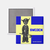 スウェーデン磁石おもしろいバイキング マグネット (正面/裏面)