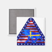スウェーデン系アメリカムース マグネット (正面/裏面)