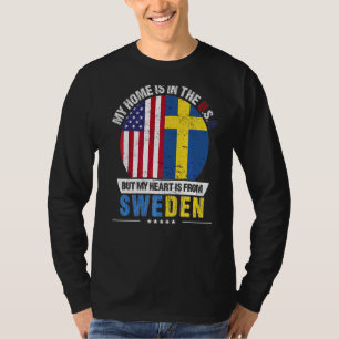 スウェーデン系アメリカ人の愛国者ハートはスウェーデン産である Tシャツ