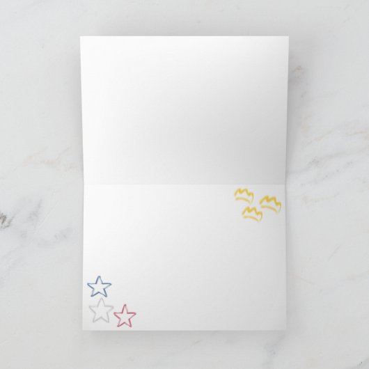 スウェーデン系アメリカ人学生の卒業表 サンキューカード (内部)