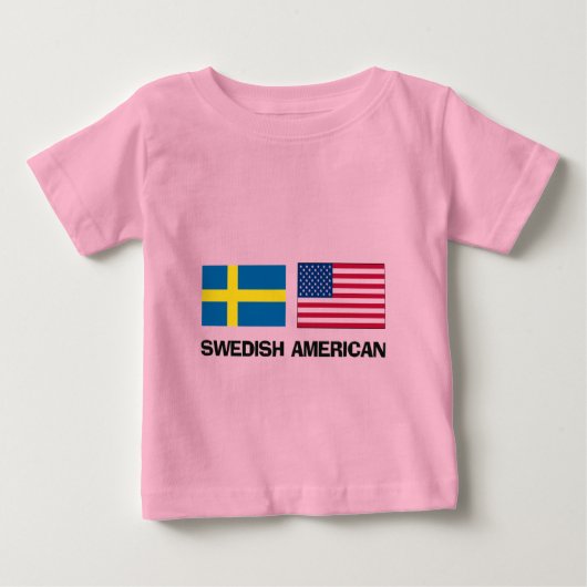 スウェーデン系アメリカ人 ベビーTシャツ (正面)