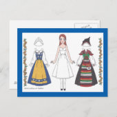 スウェーデン紙ハガキのカティ ポストカード (正面/裏面)