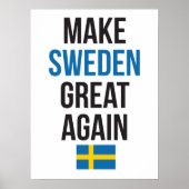 スウェーデン素晴らしを再#MSGAスウェーデン国旗のポスター ポスター (正面)