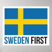 スウェーデン素晴らしを再#MSGAスウェーデン国旗のポスター ポスター (正面)
