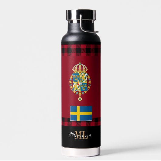 スウェーデン素朴真空絶縁、スウェーデン国旗 ウォーターボトル (左面)