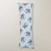 スウェーデン絵を描のヴァルフンドのかわいいオリジナルドッグアート ボディピロー (正面縦)